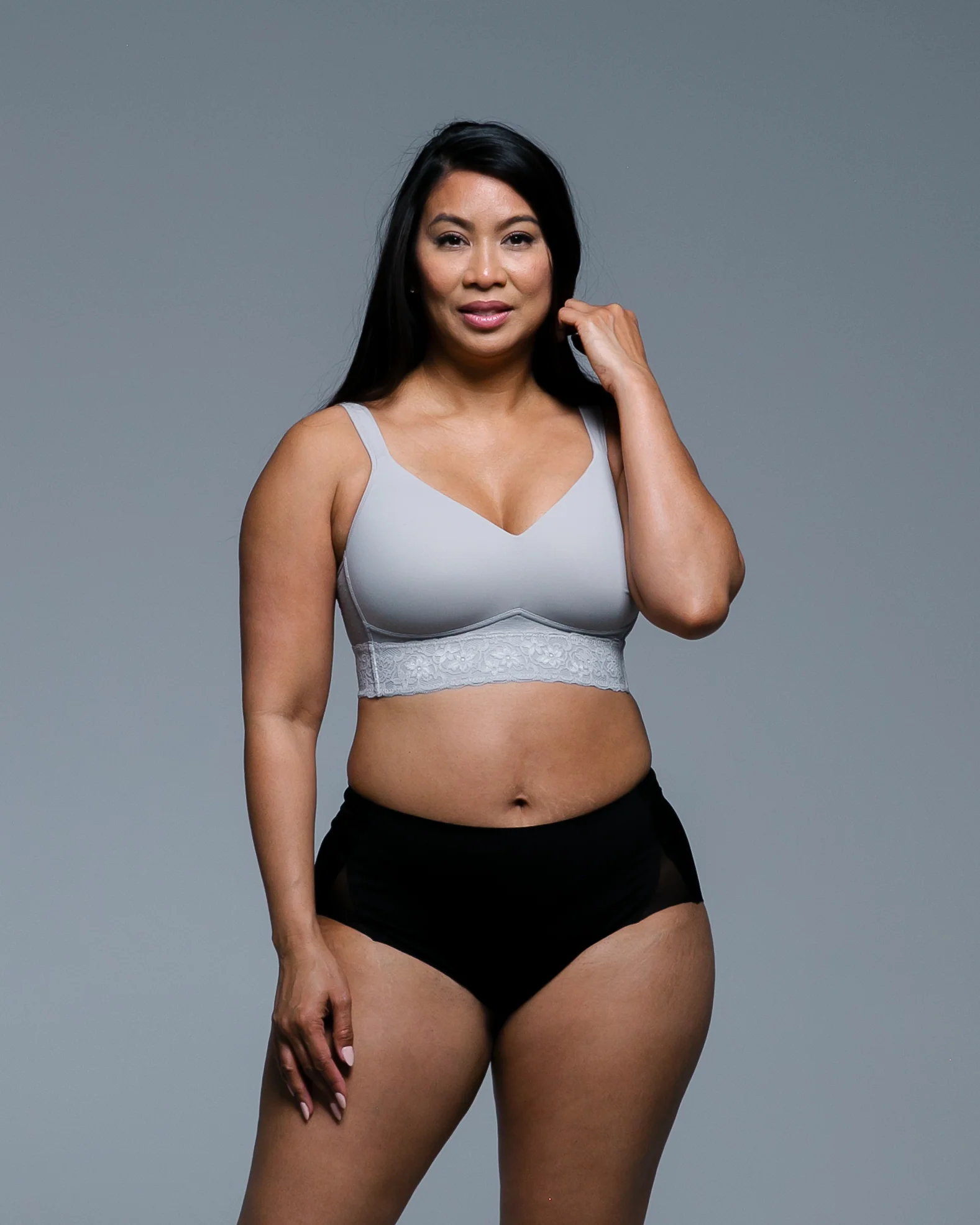 Molded Cup Bra With Lace Trim - Image 5